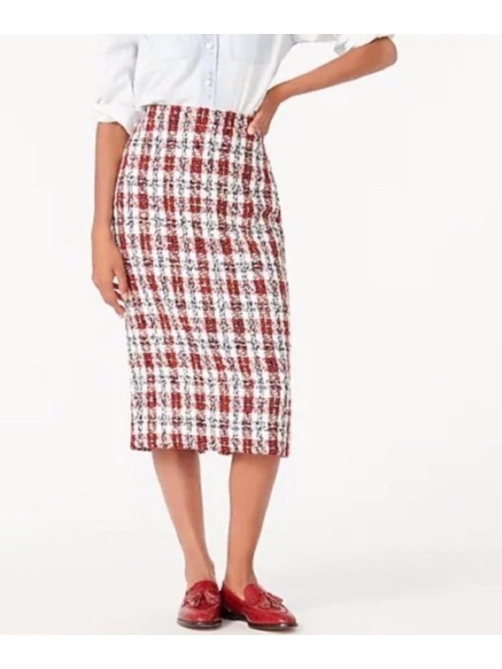 J. Crew Pencil Skirt in Painterly Tweed